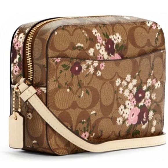Coach Camera Bag in Signature Canvas with Evergreen Floral Print - Picture 2 of 4